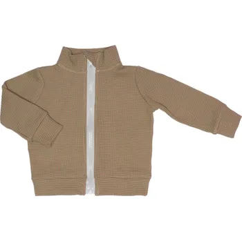 Mikina na zip VAFLE - Tmavě béžová Velikost: 116