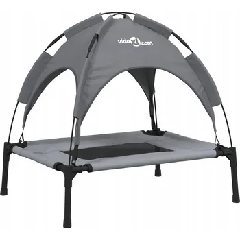 Pelíšek pro psa Zvýšené Pelíšek pro Psa s Baldachýnem, Antracitové, 62x48x61 cm