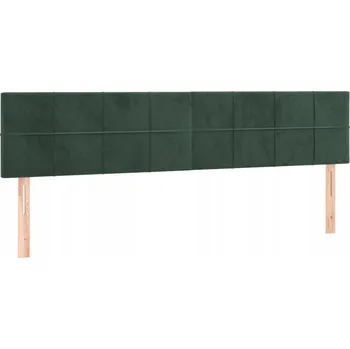 Čelo postele sametové, nastavitelné, tmavě zelené, 160x5x78/88 cm