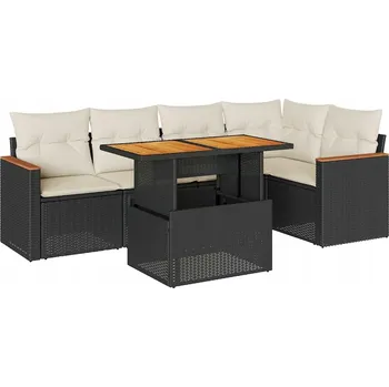 Sedací souprava Modulární sedací souprava z PE ratanu, černá, rozměry: 55x62x69 cm