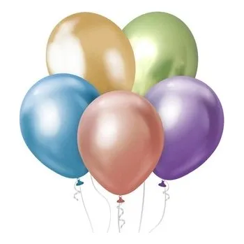 Balónek GODAN Sada balónků CB-5LXL BEAUTY & CHARM - 5 ks platinová směs 30 cm