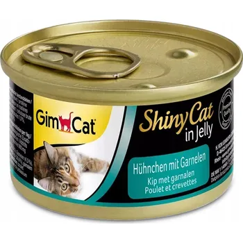 Krmivo pro kočku GimCat ShinyCat kuře s krevetami v želé 70g mokré krmivo pro kočky