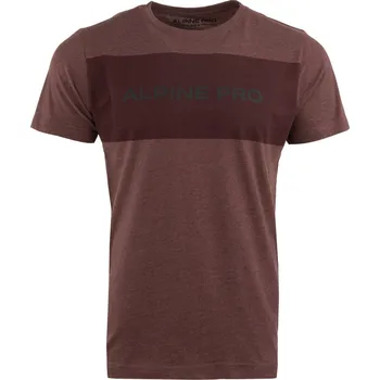 Pánské tričko Alpine Pro Zebaro Pánské triko s krátkým rukávem MTSA862 rum raisin XL