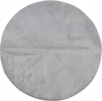 Koberec Koberec IZA, 100% Polyester , průměr 120 cm, Výška Vlasu 8 mm, šedý