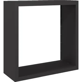 Ocelový stojan na palivové dřevo, 100x40x100 cm, černý, nutná montáž