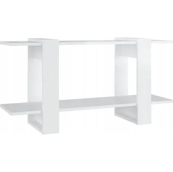 Knihovna Regál bílý vysoký lesk 100 x 30 x 51 cm