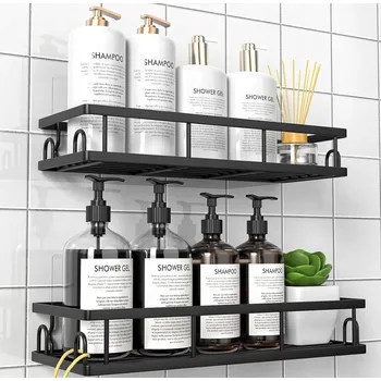 Drátěná police POLIČKA DO SPRCHY POLIČKA DO KOUPELNY BEZ VRTÁNÍ ORGANIZÉR DO SPRCHY 2X