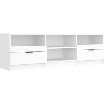 Televizní stolek TV stolek z dřevotřísky, bílý, 150x33,5x45 cm