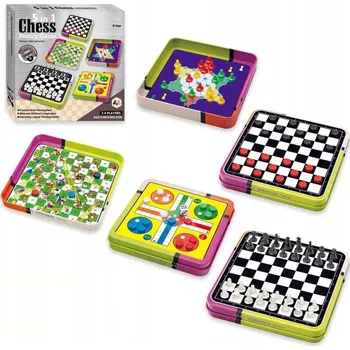 Desková hra DESKOVÁ HRA 5 V 1 - ŠACHY, VRHCÁBY , ČÍNSKÁ VRHCÁBY , SADA