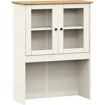 Komoda Nástavec VIGO z masivního borovicového dřeva, bílý, 78x30x100 cm