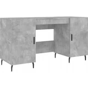 Psací stůl Psací stůl z dřevěného materiálu, železné nohy, šedá barva betonu, 140x50x7