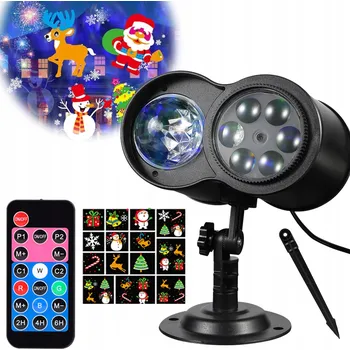 Světelný efekt VÁNOČNÍ PROJEKTOR LASEROVÝ LED NA DŮM RGB vlny