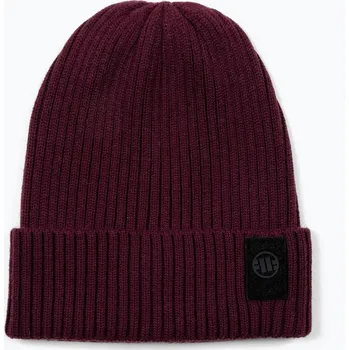 Čepice Zimní čepice Pitbull Beanie Velcro Logo burgundy