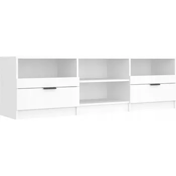 Televizní stolek TV stolek z dřevotřísky, bílý, 150x33,5x45 cm