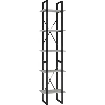 Knihovna Průmyslová knihovna, 5 polic , betonu šedá, 40x30x105 cm