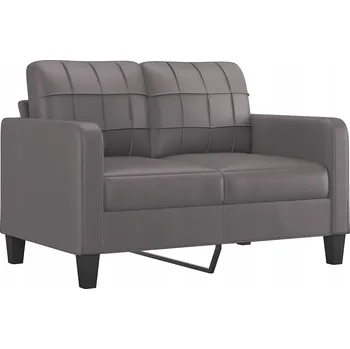 Pohovka Dvoumístná pohovka z umělé kůže šedá 138x77x80 cm