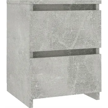Noční stolek Noční stolek z materiálu na bázi dřeva, betonu šedý, 30x30x40 cm, 2 ks
