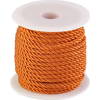 Příze Šňůra kroucená Ø5 mm, barva 21 oranžová