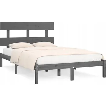 Postel Rám postele z borovicového dřeva šedý 205,5 x 205,5 x 31 cm