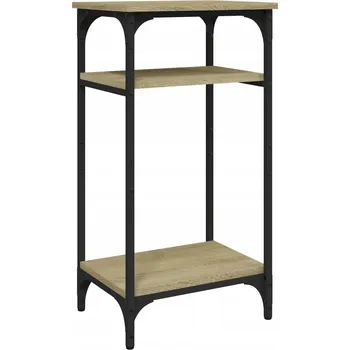 Konferenční stolek Industriální odkládací stolek s úložným prostorem, dub sonoma, 40x30x75 cm