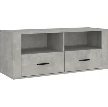 Televizní stolek TV stolek z dřevotřísky, šedá betonu, 100x35x40 cm