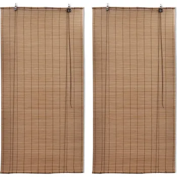 Obraz Bambusové rolety propouštějící světlo, hnědé, 120x220 cm