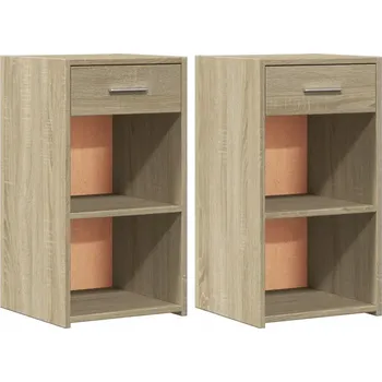 Noční stolek Noční stolek z dřevěného materiálu, dub sonoma, 35x34x65 cm