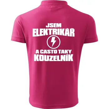 Pánská košile Elektrikář kouzelník - Polokošile pánská Pique Polo 203 - 5XL ( Purpurová )