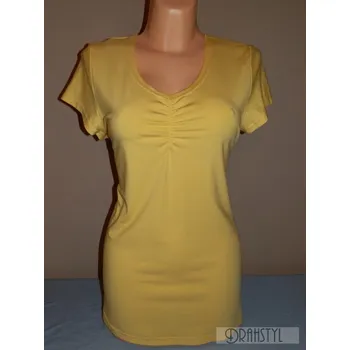 Dámské tričko Tunikové žluté tričko, Barva Žlutá, Velikost 42 - na zakázku, Materiál 96% Viskoza 4% Lycra