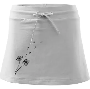 Dámská sukně Pampeliška - Sportovní sukně - two in one - XS ( Bílá )