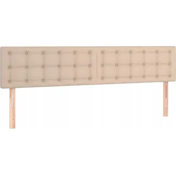 Čelo postele s nastavitelnou výškou, umělá kůže, cappuccino, 160 cm