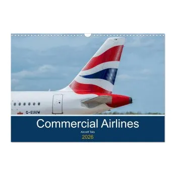 Kalendář Commercial Airlines (Wall Calendar 2026 DIN A3 landscape), CALVENDO 12 Month Wall Calendar: Aircraft Tails. DE – Calvendo,Craig Russell (EN)