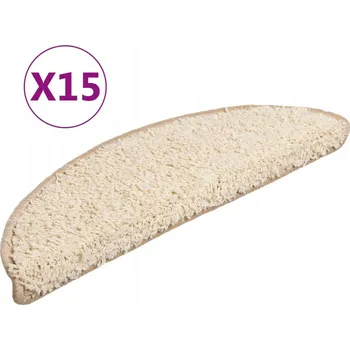 Nášlap na schod Protiskluzové Nášlapy na schody s prošíváním 56x17x3cm krémové 15 ks