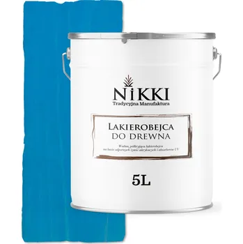 Lak na dřevo Lazurovací lak NIKKI 5 l modrá satén