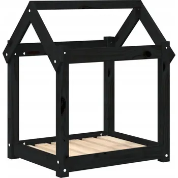 Pelíšek pro psa Pelíšek pro psa, černý, 61x50x70 cm, masivní dřevo