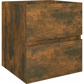 Koupelnový nábytek Závěsná skříňka pod umyvadlo se zásuvkou, kouřový dub, 41x38,5x45 cm