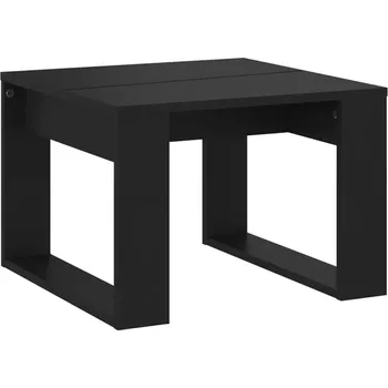 Konferenční stolek Odkládací stolek s deskou, dřevěný materiál, černý, 50x50x35 cm
