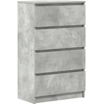 Komoda Minimalistická komoda 4 zásuvky, barva šedá Betonu, 60x35x98,5 cm