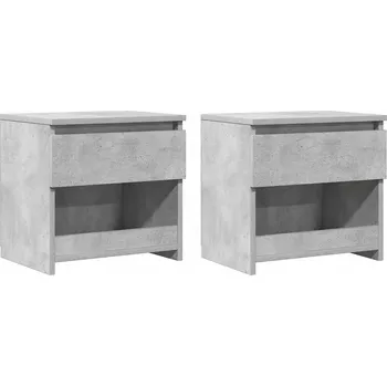 Noční stolek Noční stolek/stolek před pohovku, šedý betonu, 40x30x39 cm, 1 šuplík
