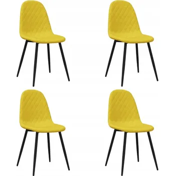 Jídelní židle Jídelní židle sametové hořčicové 45x53,5x83cm