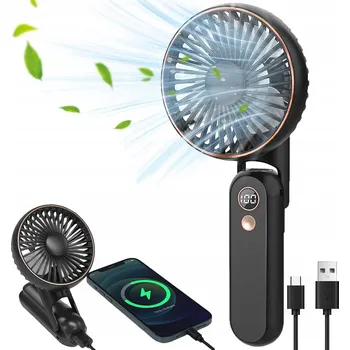 Domácí ventilátor Mini ventilátor Bedee, ruční ventilátor, černý