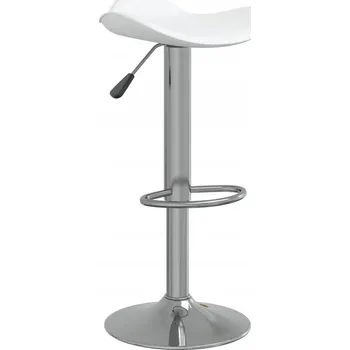Barová židle Barová otočná stolička s nastavitelnou výškou, bílá, 44x44x(60-81) cm