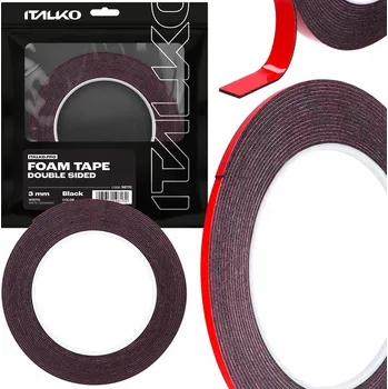 Lepicí páska ITALKO OBOUSTRANNÁ PĚNOVÁ MONTÁŽNÍ PÁSKA ODOLNÁ ČERNÁ 3mm/5m