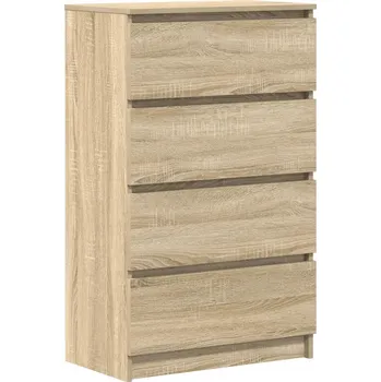 Komoda Minimalistická komoda se 4 zásuvkami Dub Sonoma 60x35x98,5 cm