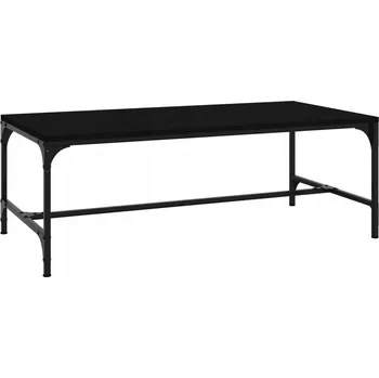 Konferenční stolek Industriální konferenční stolek, dřevěný, ocel, černý, 100x50x35 cm