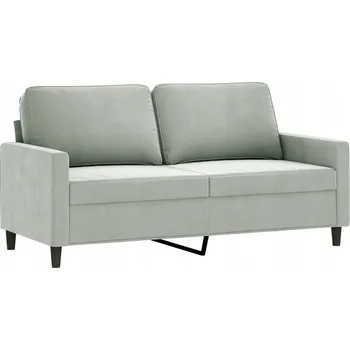 Pohovka Dvousedačková sametová pohovka světle šedá 158x77x80 cm