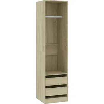 Šatní skříň Skříň s tyčí a zásuvkami dub sonoma 50x50x200 cm