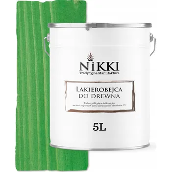 barva a nátěr na dřevo Lazurovací lak NIKKI 5 l zelená satén