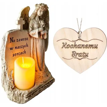 Svíčka HŘBITOVNÍ SVÍČKA PRO BRATRA ANDĚLA SVÍČKA HŘBITOVNÍ SVÍČKA Anděl strážný S LED SVÍČKA NA HROB