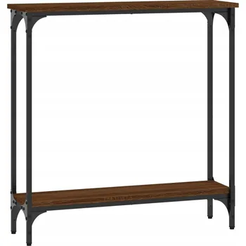 Konferenční stolek Konzolový stolek s deskou z materiálu na bázi dřeva, kovový rám, hnědý dub 7